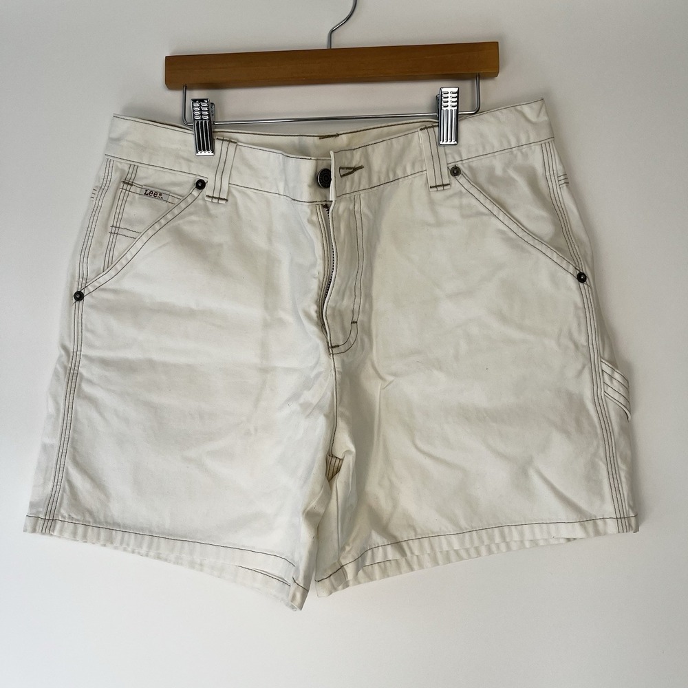 Lee Women's Shorts Size 10 Retro Mom Fit Vintage White High Waist